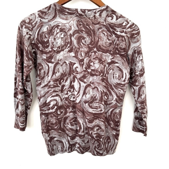 Talbots cardigan, crew neck, raglan cut 3/4 length sleeves, cotton/wool blend - Picture 7 of 9